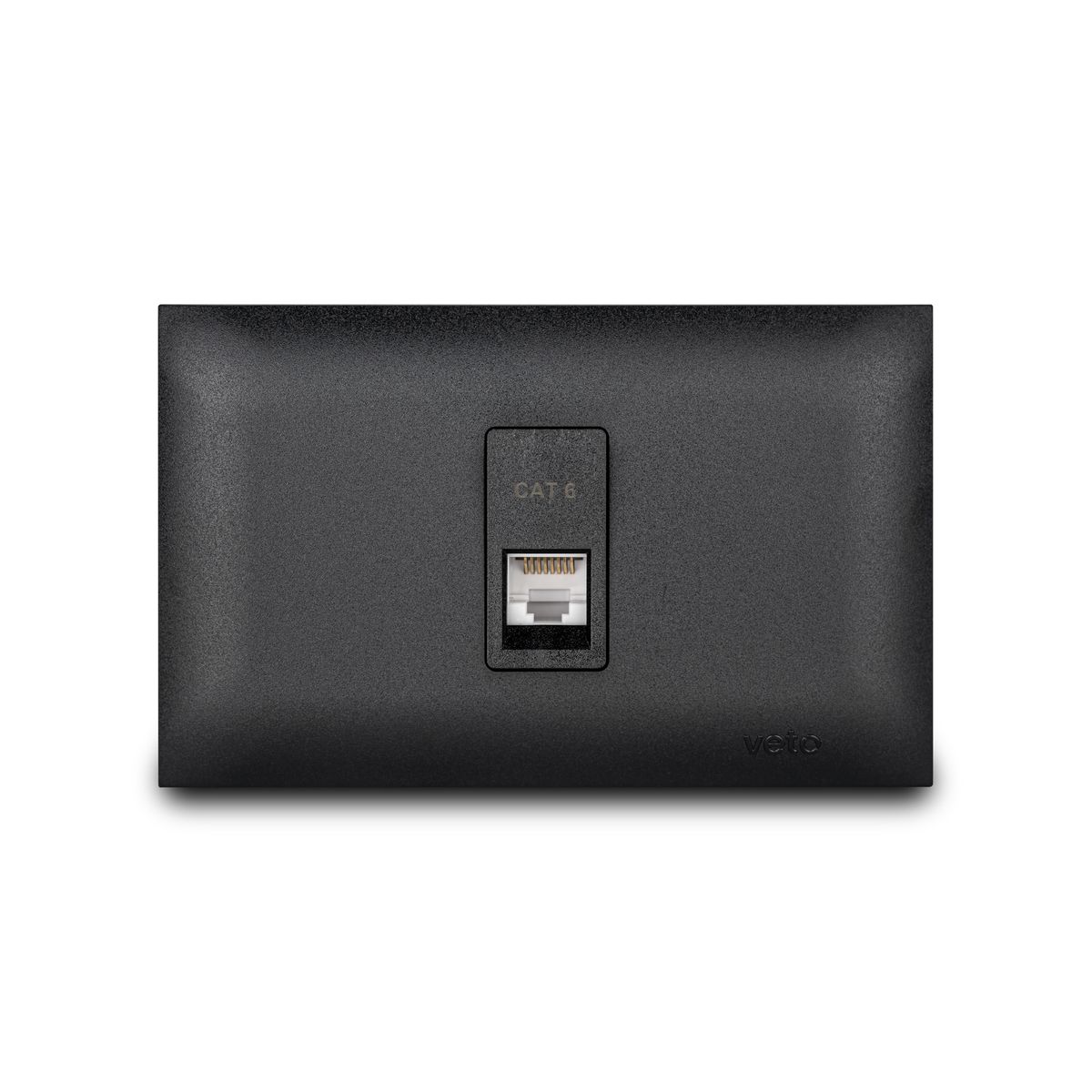 VETO - Jack Datos Simple Rj45 Cat6 Negro Viv19482