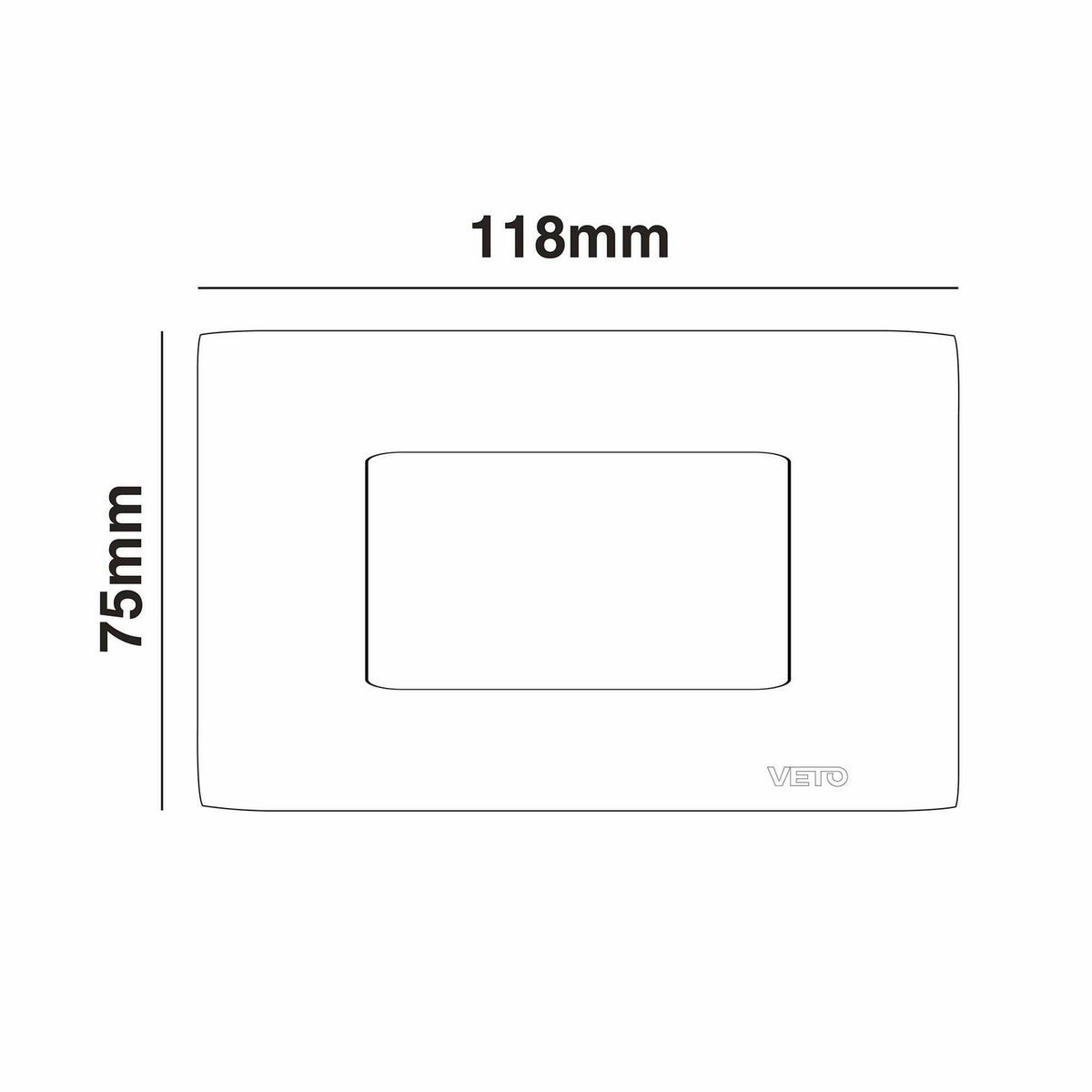VETO - Jack Datos Simple Rj45 Cat6 Negro Viv19482