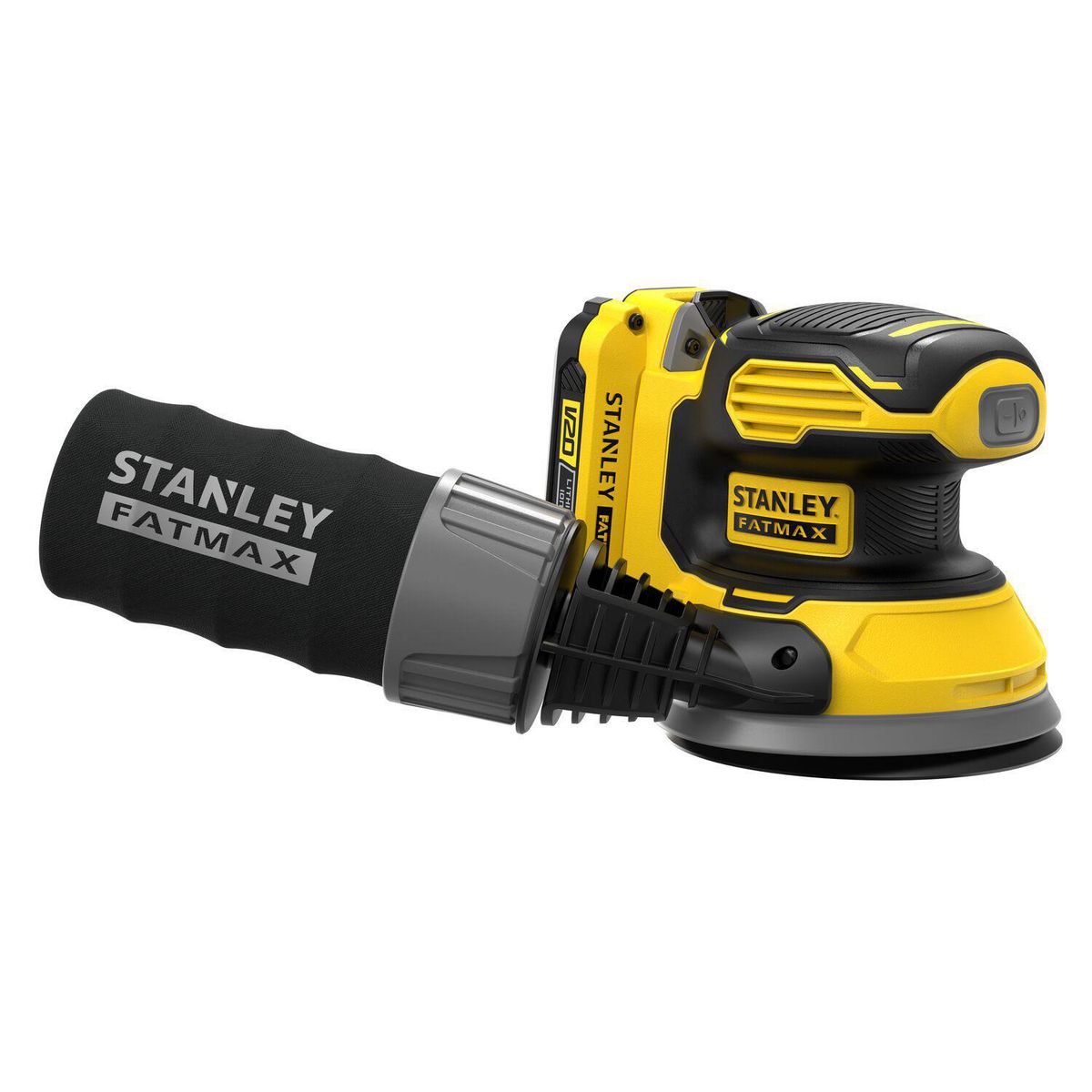 STANLEY - Lijadora Roto Orbital 20V Max + 1 Batería 2Ah + 1 Cargador + Bolso