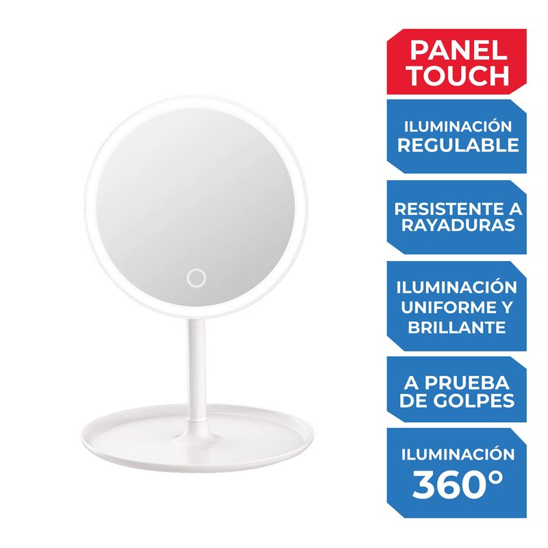  - Espejo de Mesa LED Blanco