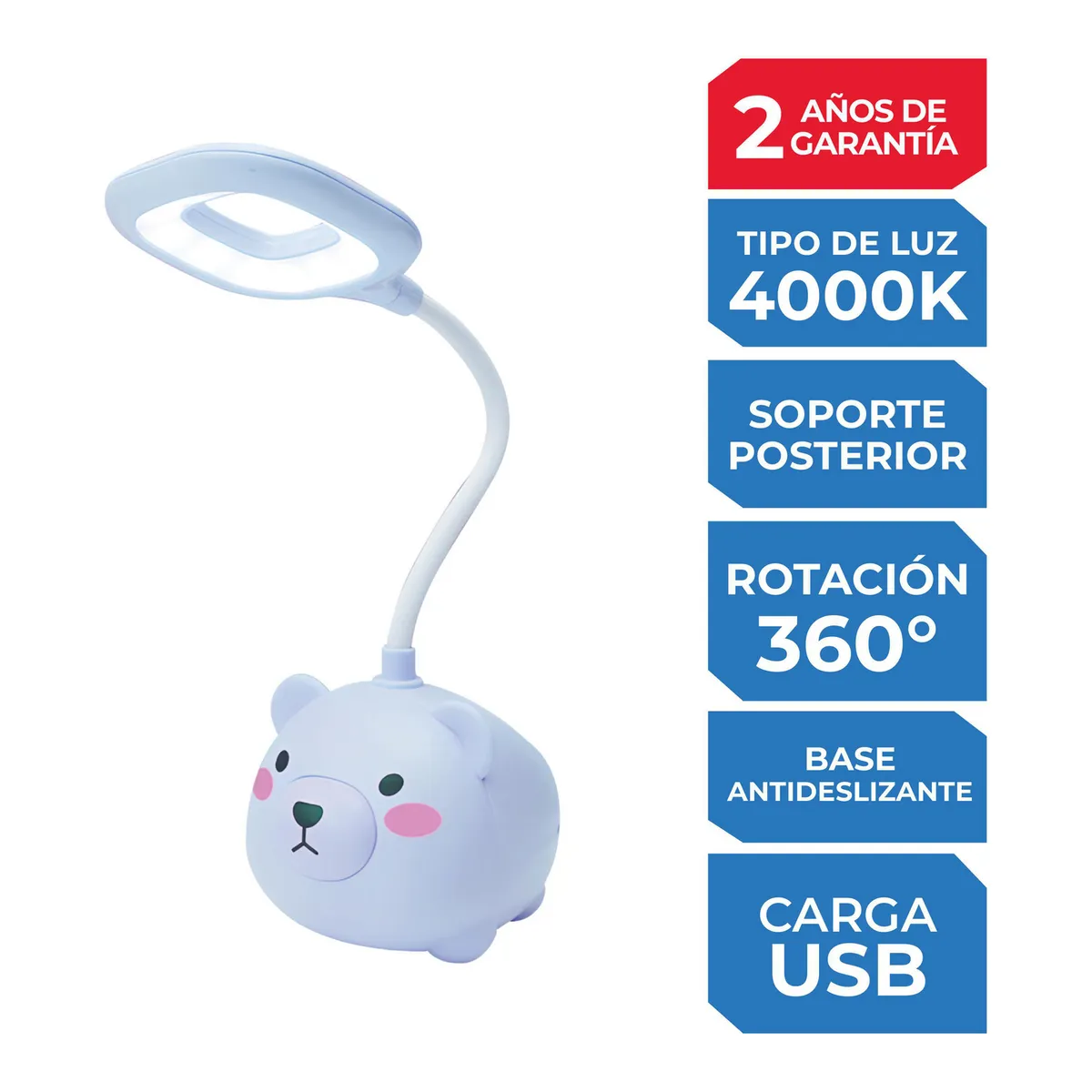  - Lámpara de Escritorio Oso Celeste