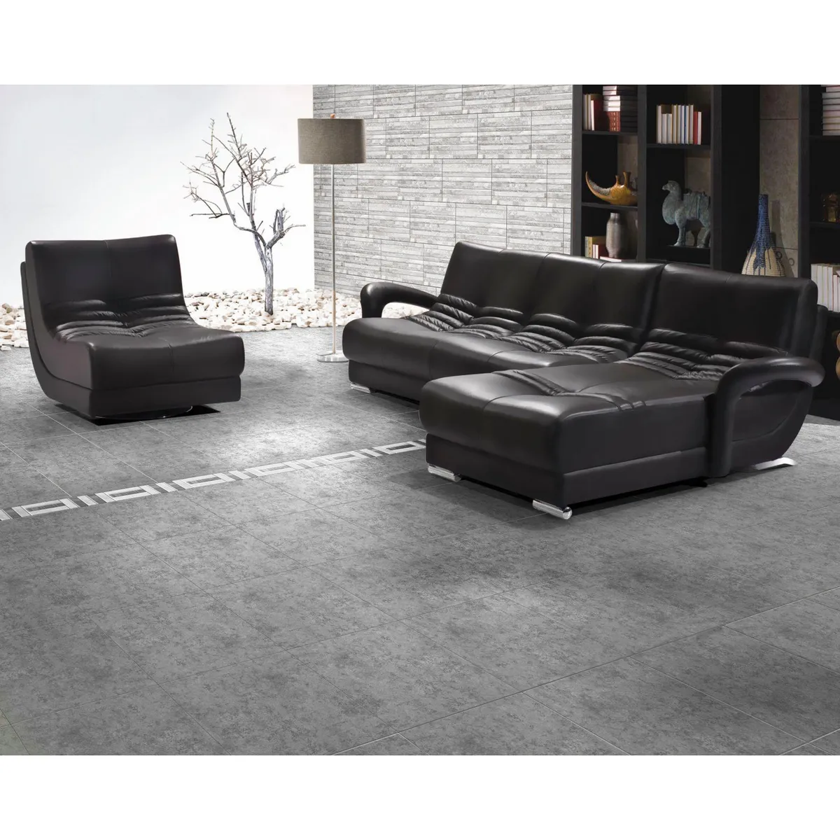 SAN LORENZO - Cerámica Gris Rustico 27X45cm 2.07m2 Romanc Gris