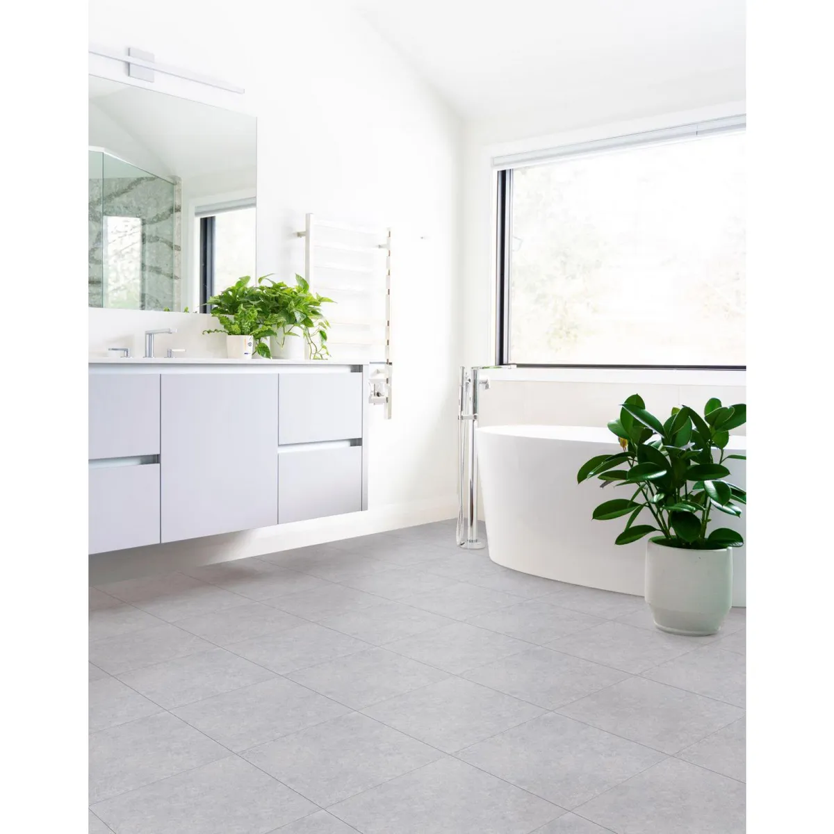 SAN LORENZO - Cerámica Gris Cementicio 45X45cm 2.08m2 Concreto Plata