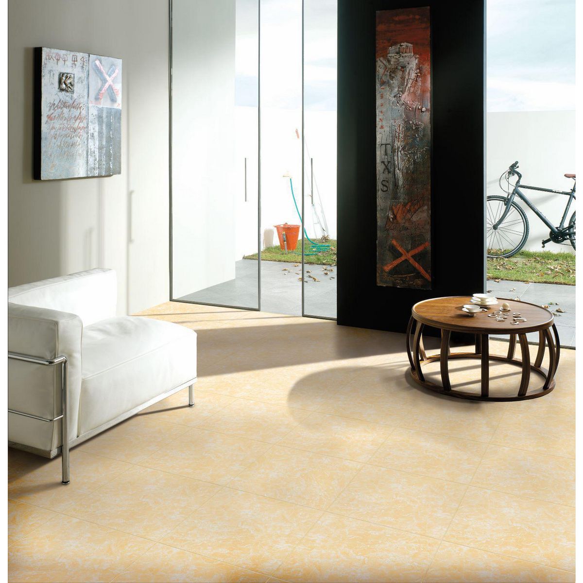 SAN LORENZO - Cerámica Marfil Marmolizado 45X45cm 2.08m2 Thalia