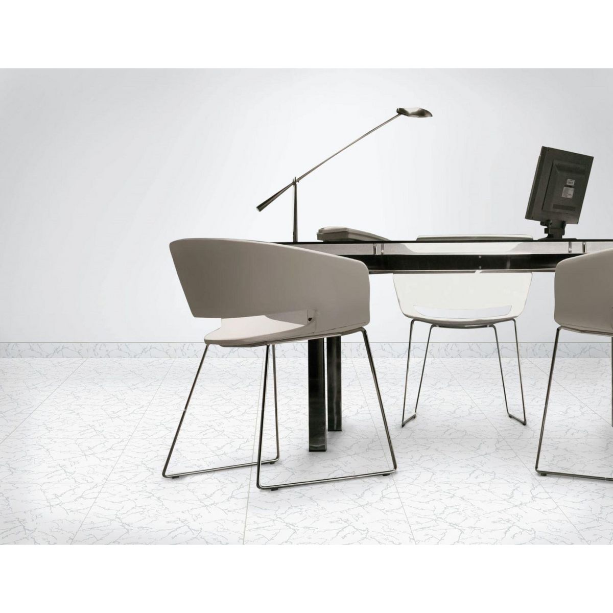 SAN LORENZO - Cerámica Blanco Marmolizado 45X45cm 2.08m2 Lucienne