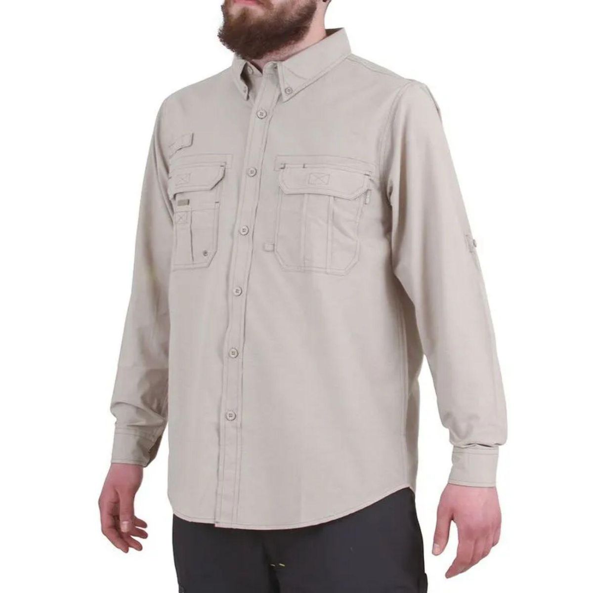 Camisa Dry Hombre Beige, marca HARDWORK - Foto 2
