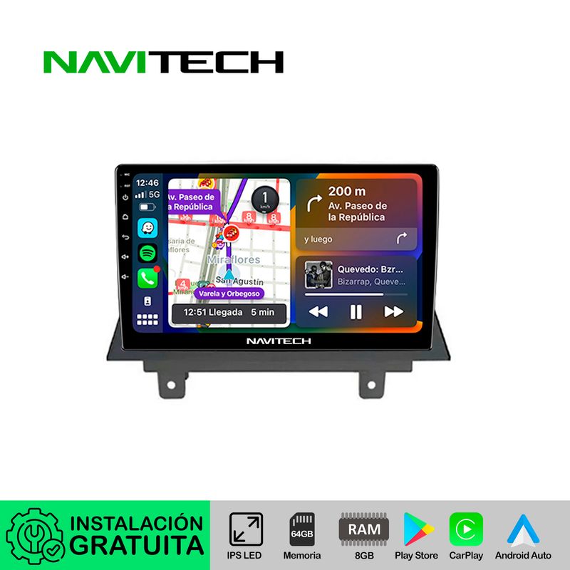 NAVITECH - Autoradio Carplay & Android Auto DFSK Glory 560 2018 - 2020