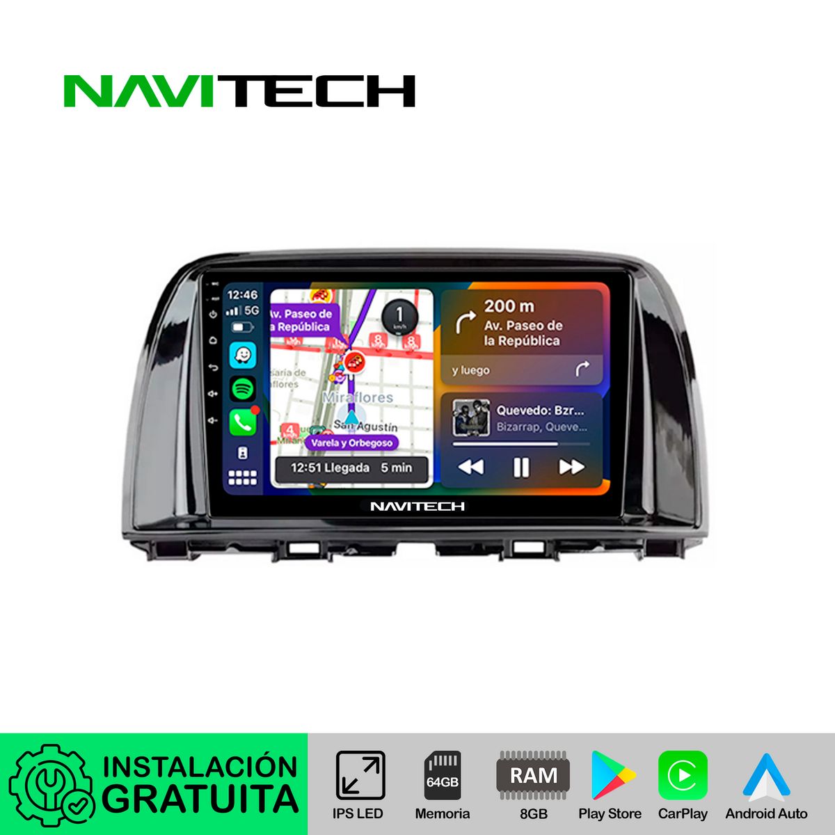 NAVITECH - Autoradio Navitech CarPlay & Android Auto Mazda CX5 2018 - 2024