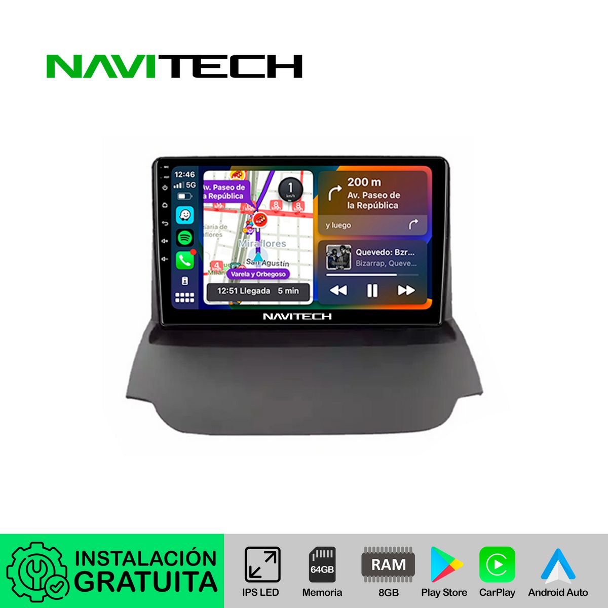 NAVITECH - Autoradio Navitech CarPlay & Android Auto Ford Ecosport 2013 – 2017