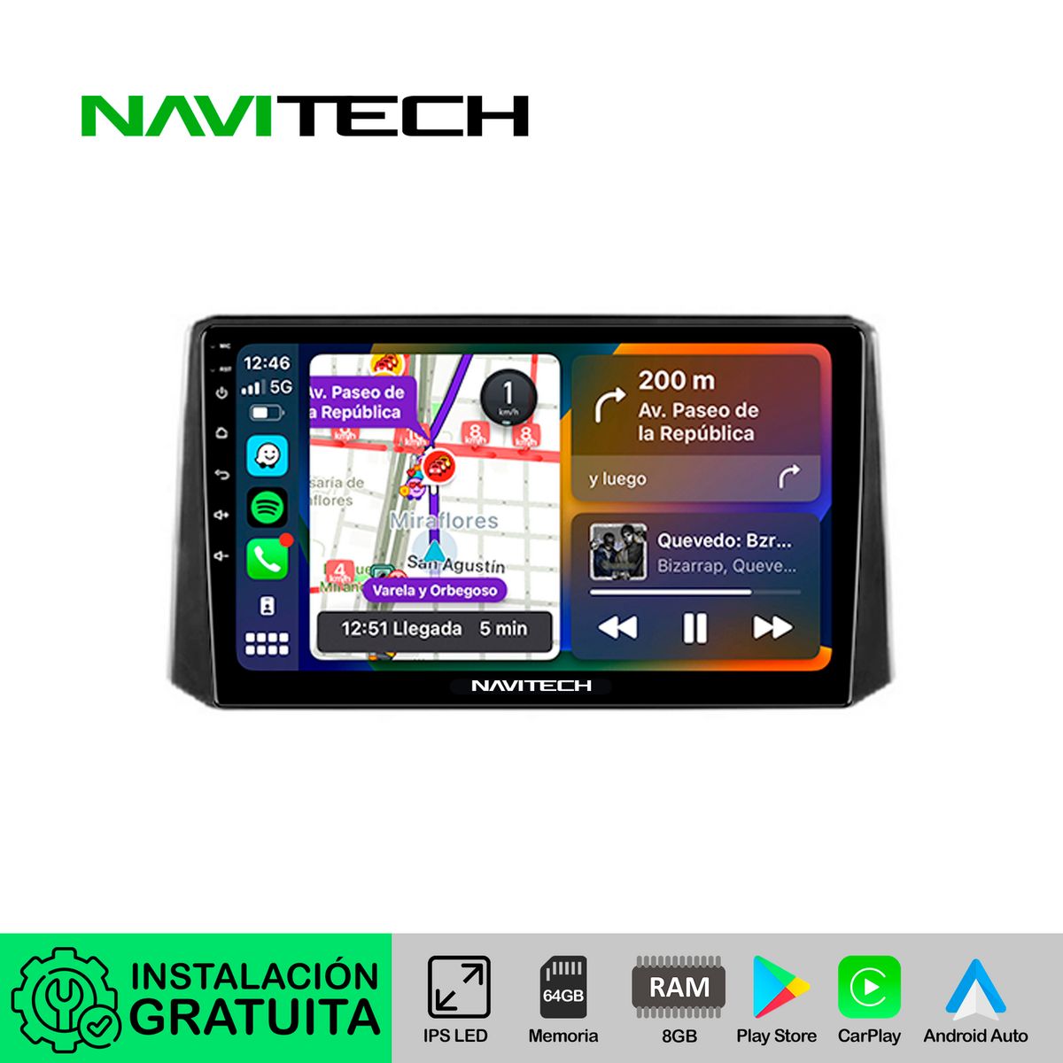 NAVITECH - Autoradio Navitech CarPlay & Android Auto Toyota Corolla 2019 – 2022