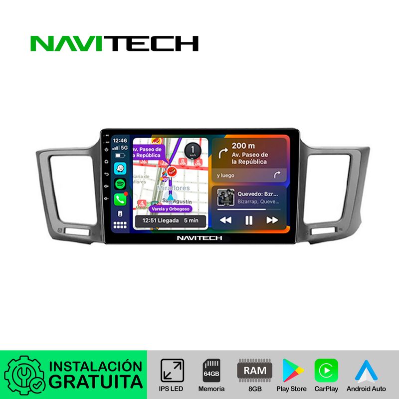 NAVITECH - Autoradio Carplay & Android Auto Toyota Rav4 2013 ? 2018