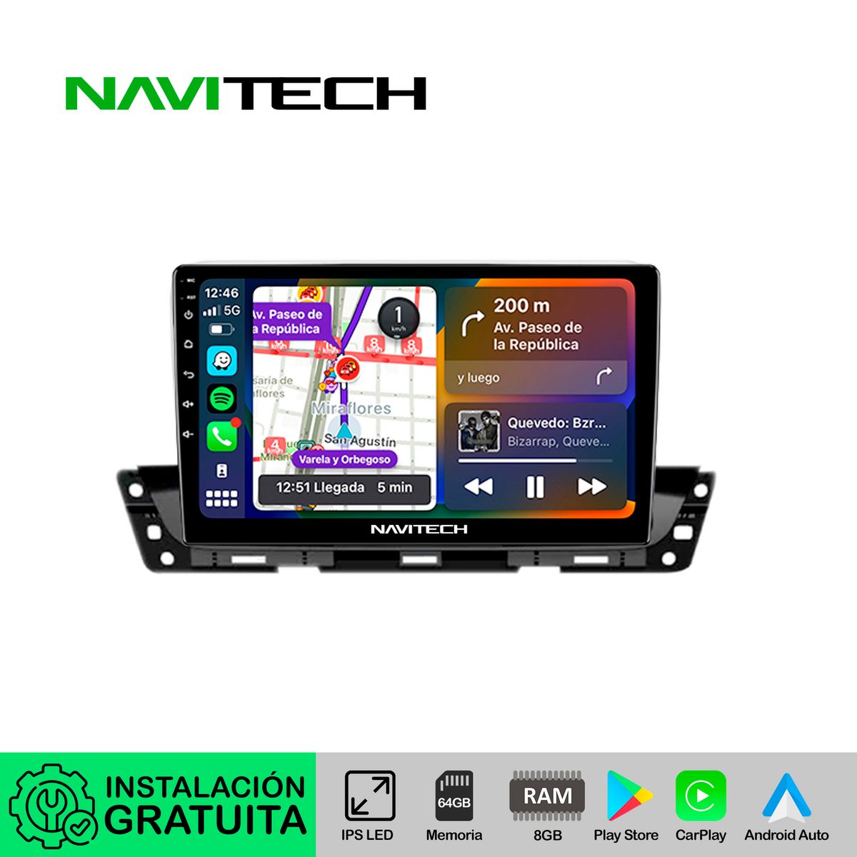 NAVITECH - Autoradio Carplay & Android Auto Chevrolet Captiva | Groove 2018 – 2023