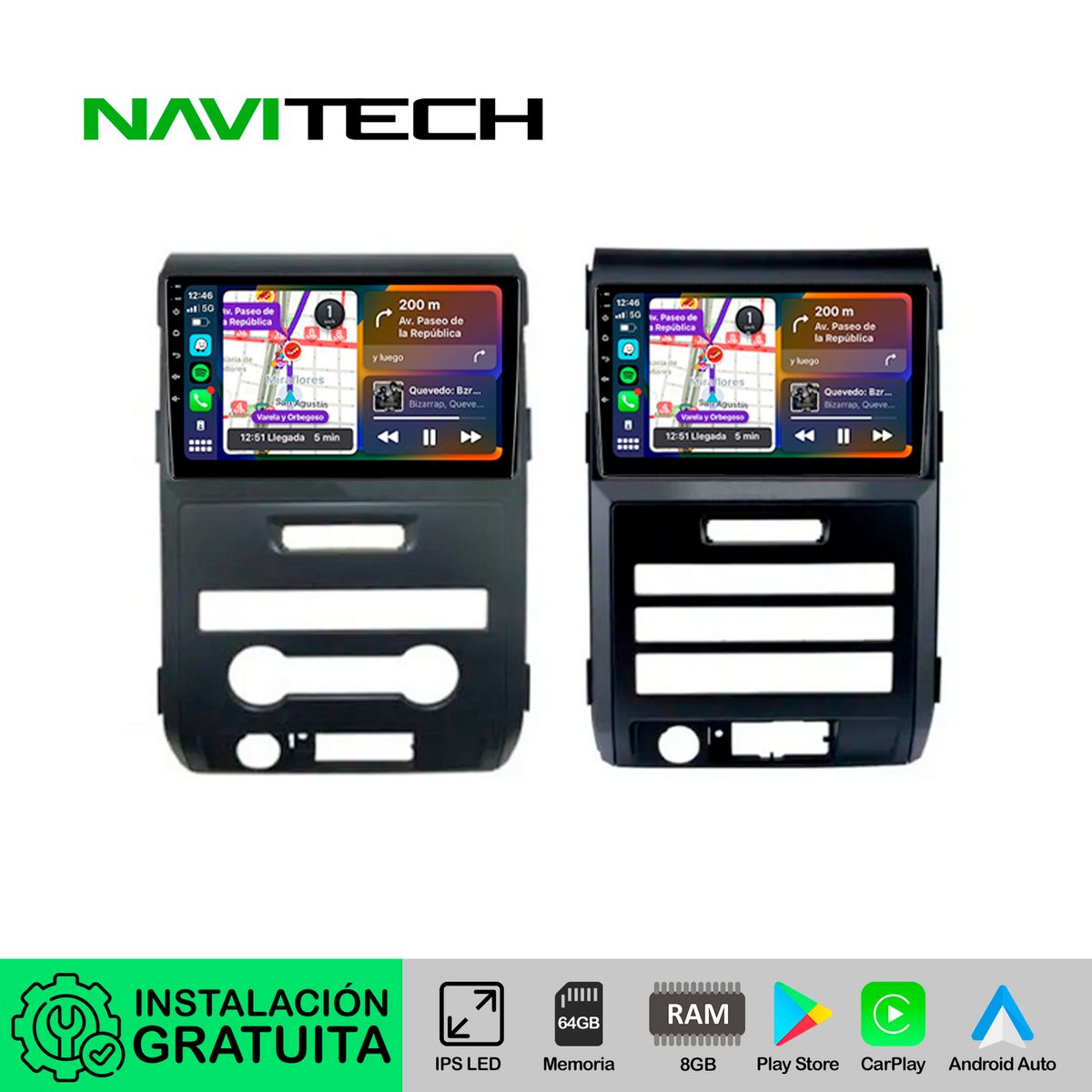 NAVITECH - Autoradio Navitech CarPlay & Android Auto Ford Raptor F150 2009 – 2014