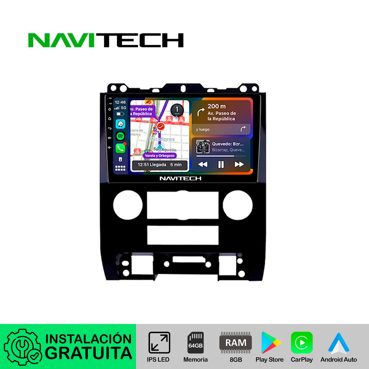 NAVITECH - Autoradio Navitech CarPlay & Android Auto Ford Escape 2007 – 2012
