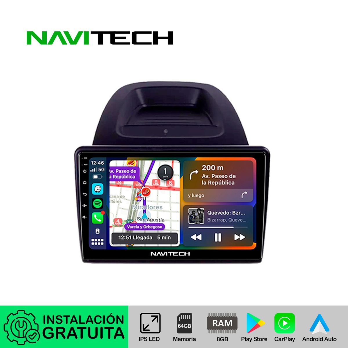 NAVITECH - Autoradio Navitech CarPlay & Android Auto Ford Ecosport 2018 – 2020