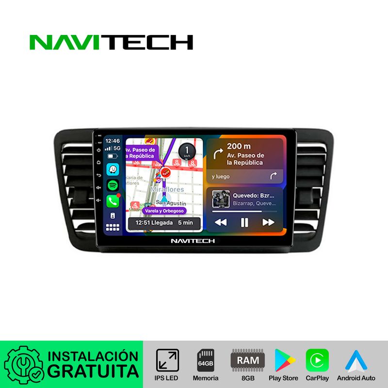 NAVITECH - Autoradio Carplay & Android Auto Subaru Legacy | Outback 2004 ? 2009