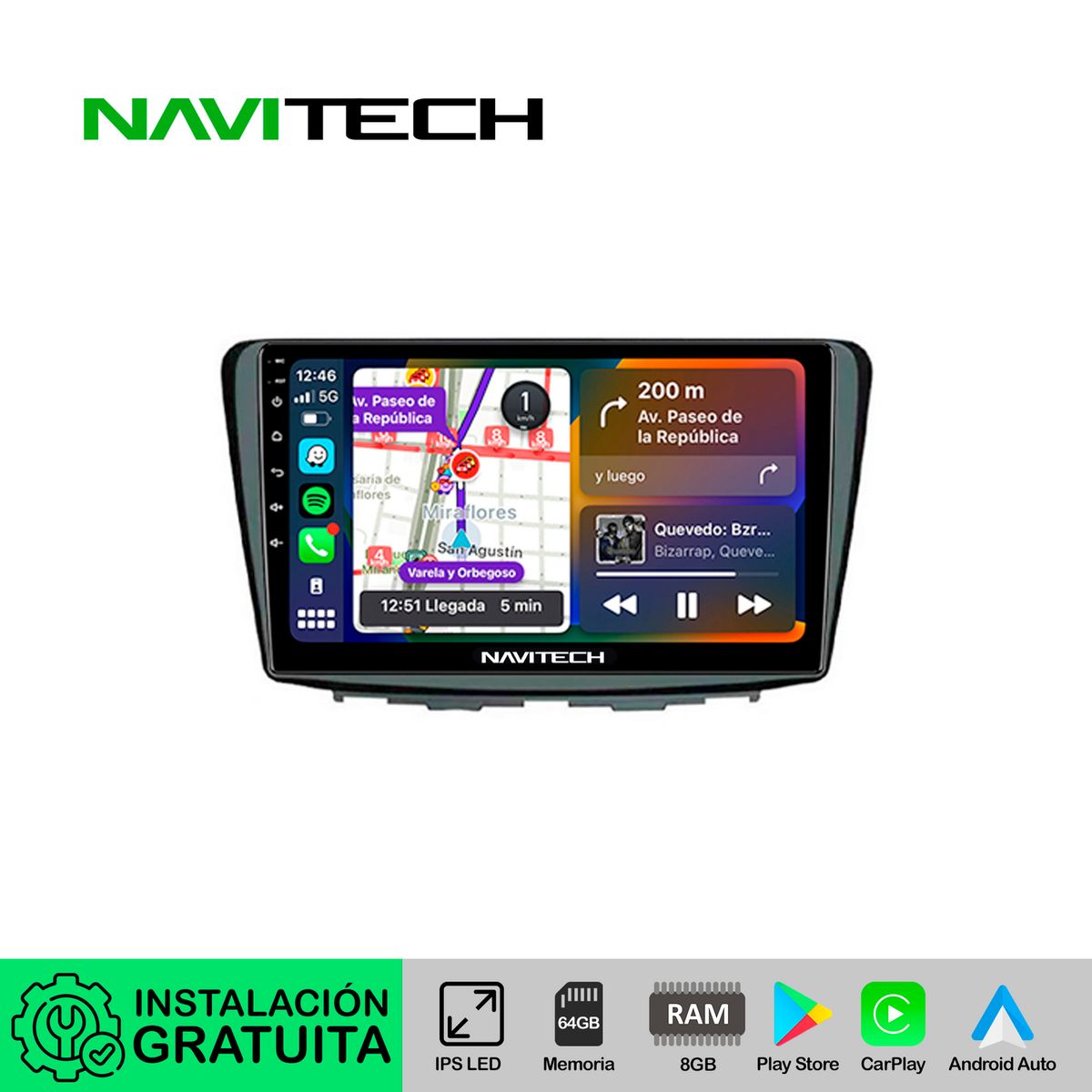 NAVITECH - Autoradio Navitech CarPlay & Android Auto Suzuki Baleno 2016 – 2021