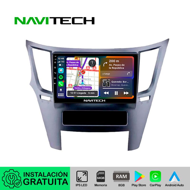NAVITECH - Autoradio Carplay & Android Auto Subaru Legacy | Outback 2009 ? 2014