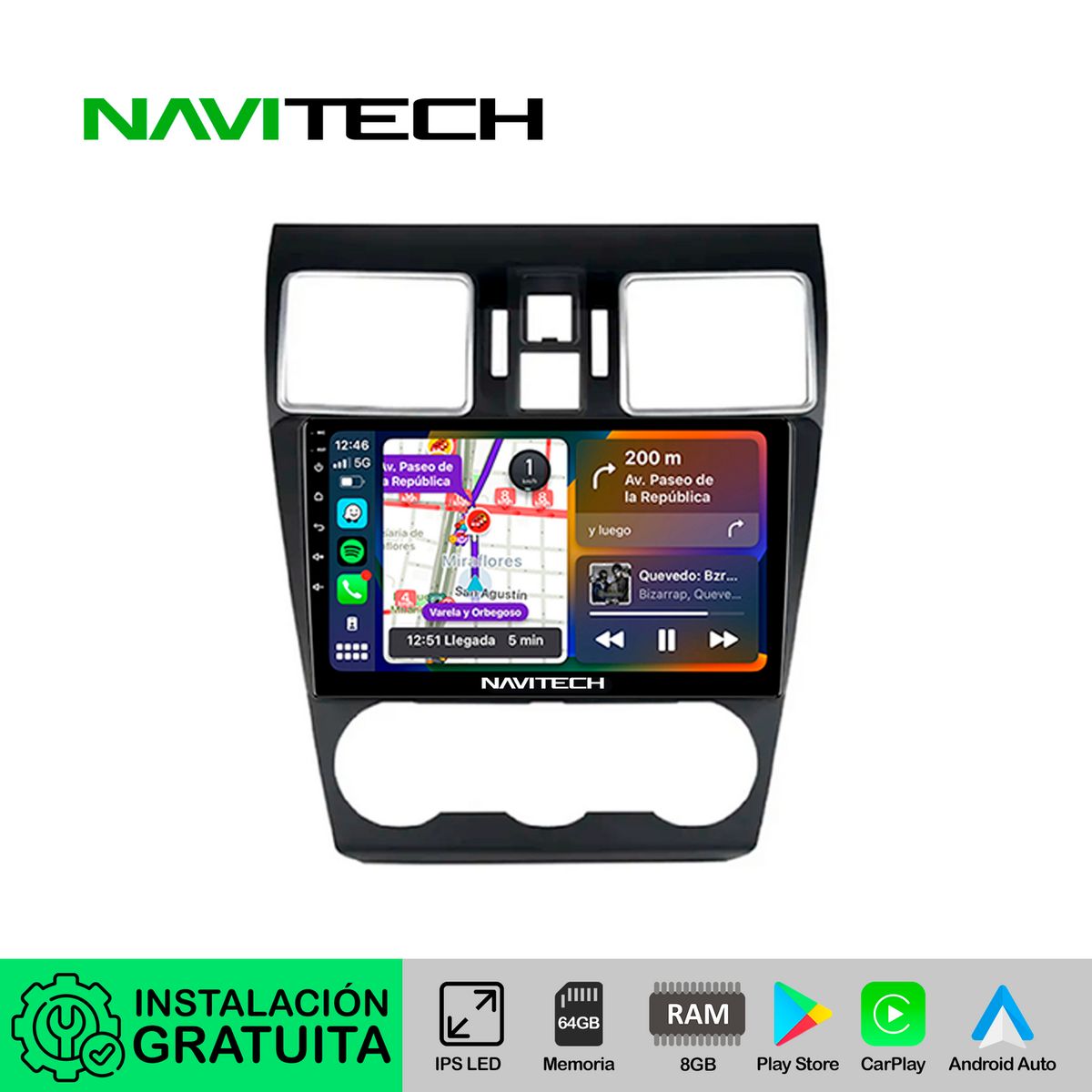 NAVITECH - Autoradio Navitech CarPlay & Android Auto Subaru Impreza | Forester | WRX STI | XV 2015 – 2018