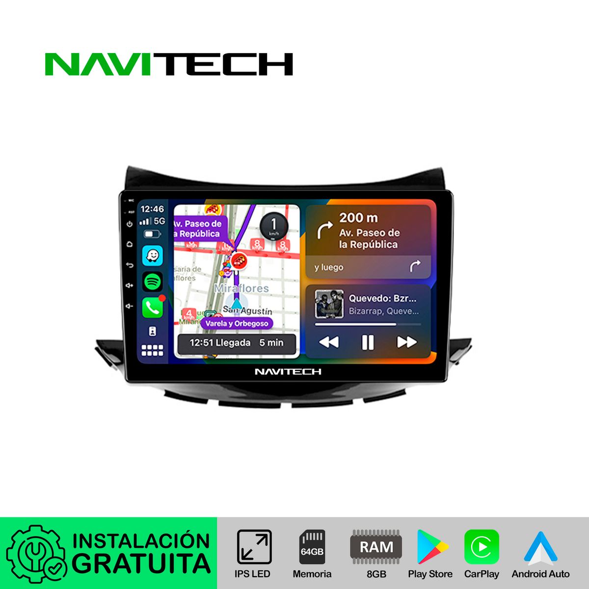NAVITECH - Autoradio Navitech CarPlay & Android Auto Chevrolet Tracker 2017 – 2020