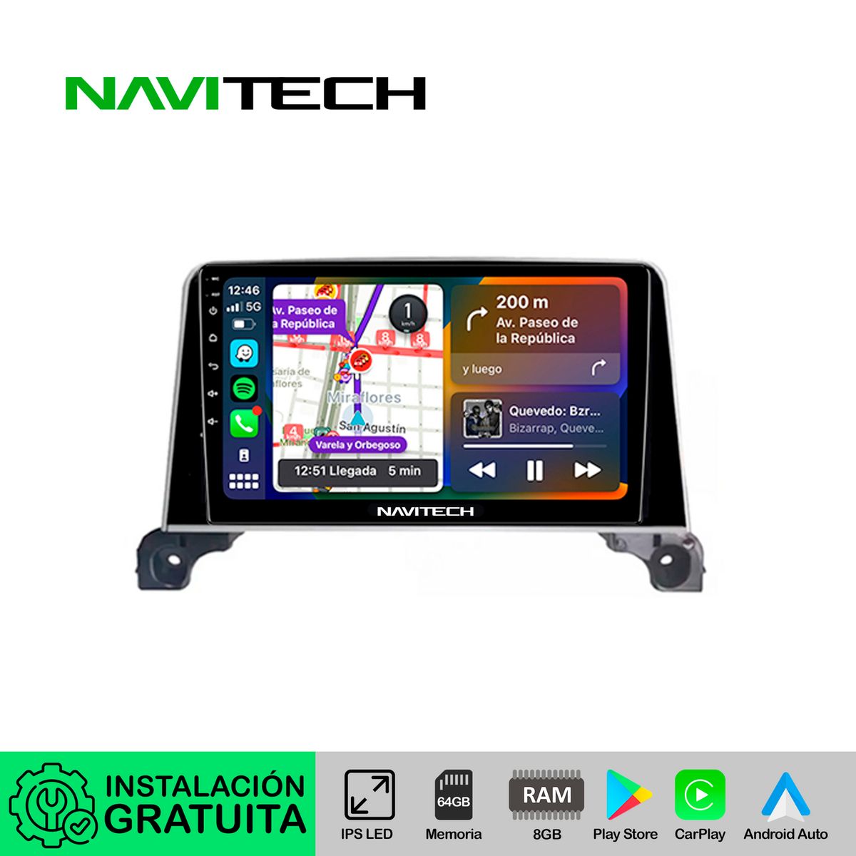 NAVITECH - Autoradio Navitech CarPlay & Android Auto Peugeot 3008 | 4008 | 5008 2017 – 2021