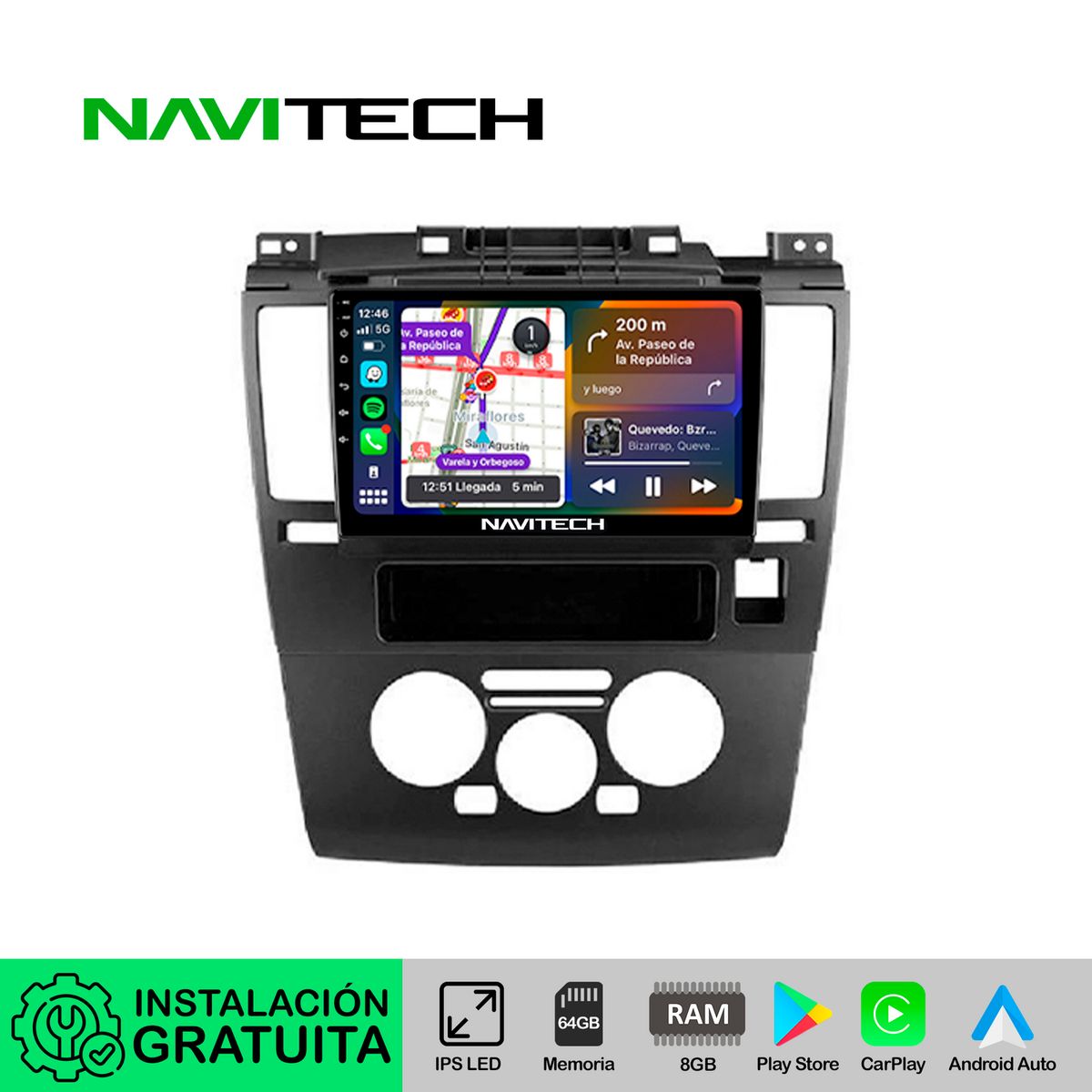 NAVITECH - Autoradio Navitech CarPlay & Android Auto Nissan Tiida 2004 – 2019