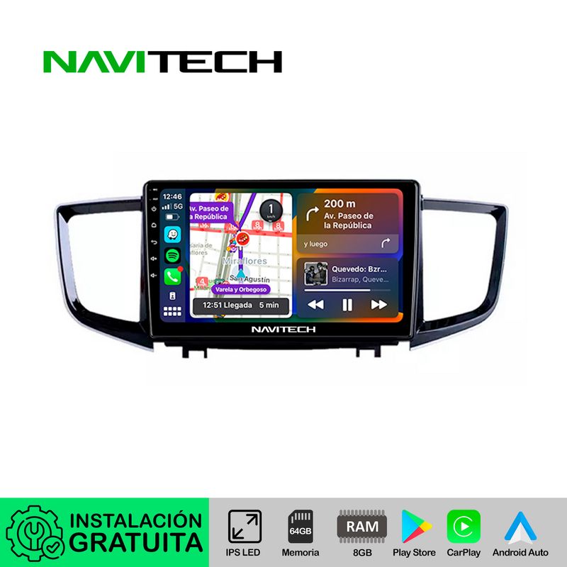 NAVITECH - Autoradio Carplay & Android Auto Honda Pilot 2016 ? 2020