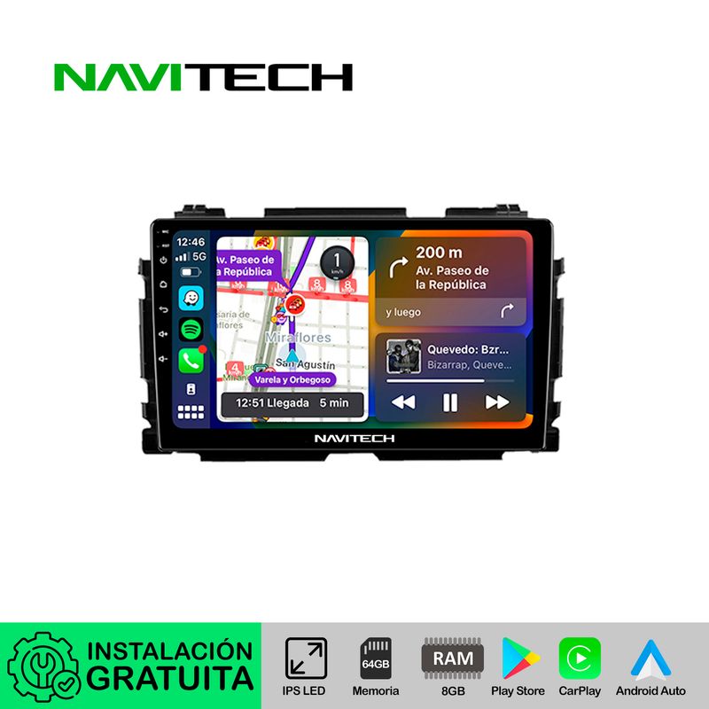 NAVITECH - Autoradio Carplay & Android Auto Honda HRV 2014 ? 2021