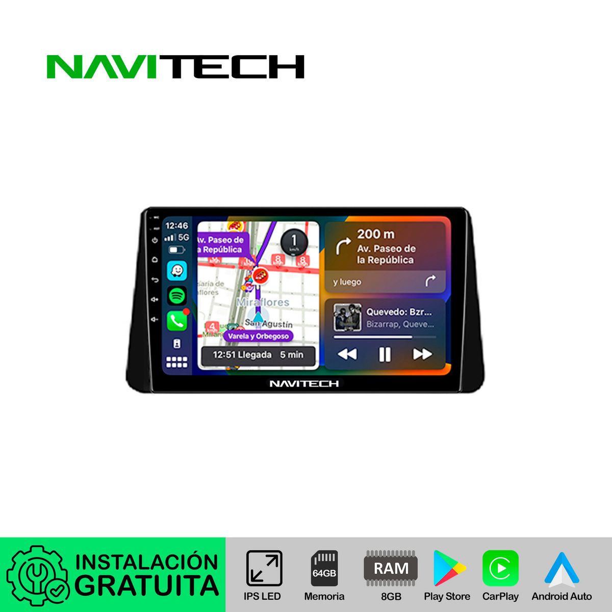 NAVITECH - Autoradio Navitech CarPlay & Android Auto Nissan Kicks | Versa 2018 – 2022