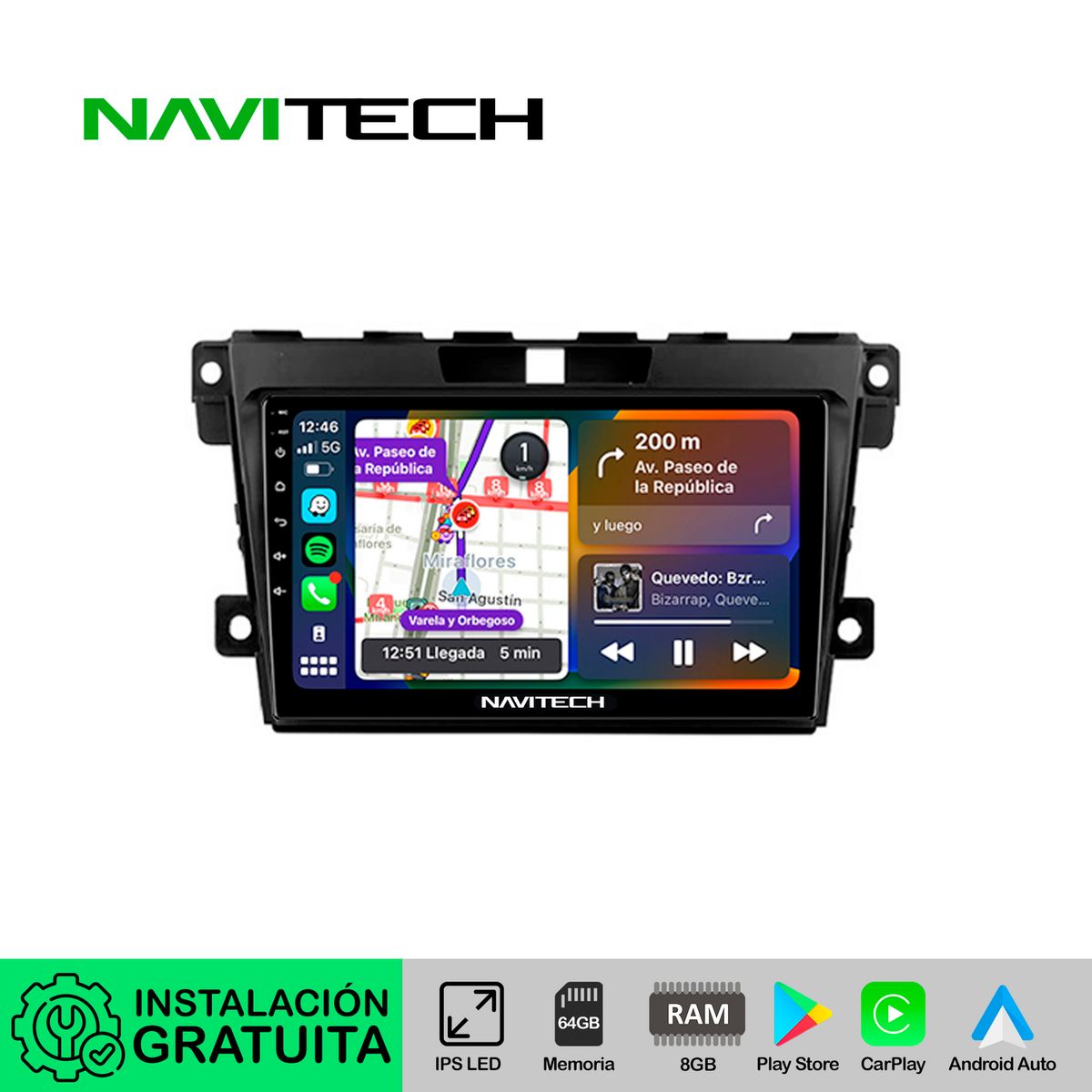 NAVITECH - Autoradio Navitech CarPlay & Android Auto Mazda CX7 2006 – 2012