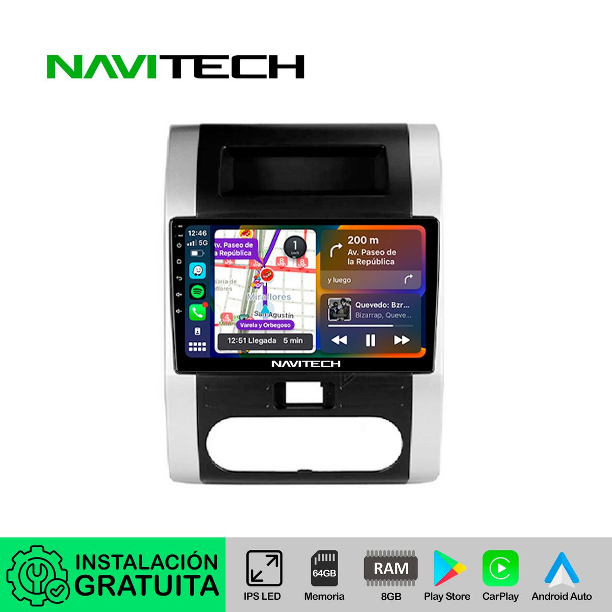 NAVITECH - Autoradio Navitech CarPlay & Android Auto Nissan Xtrail 2007 – 2013