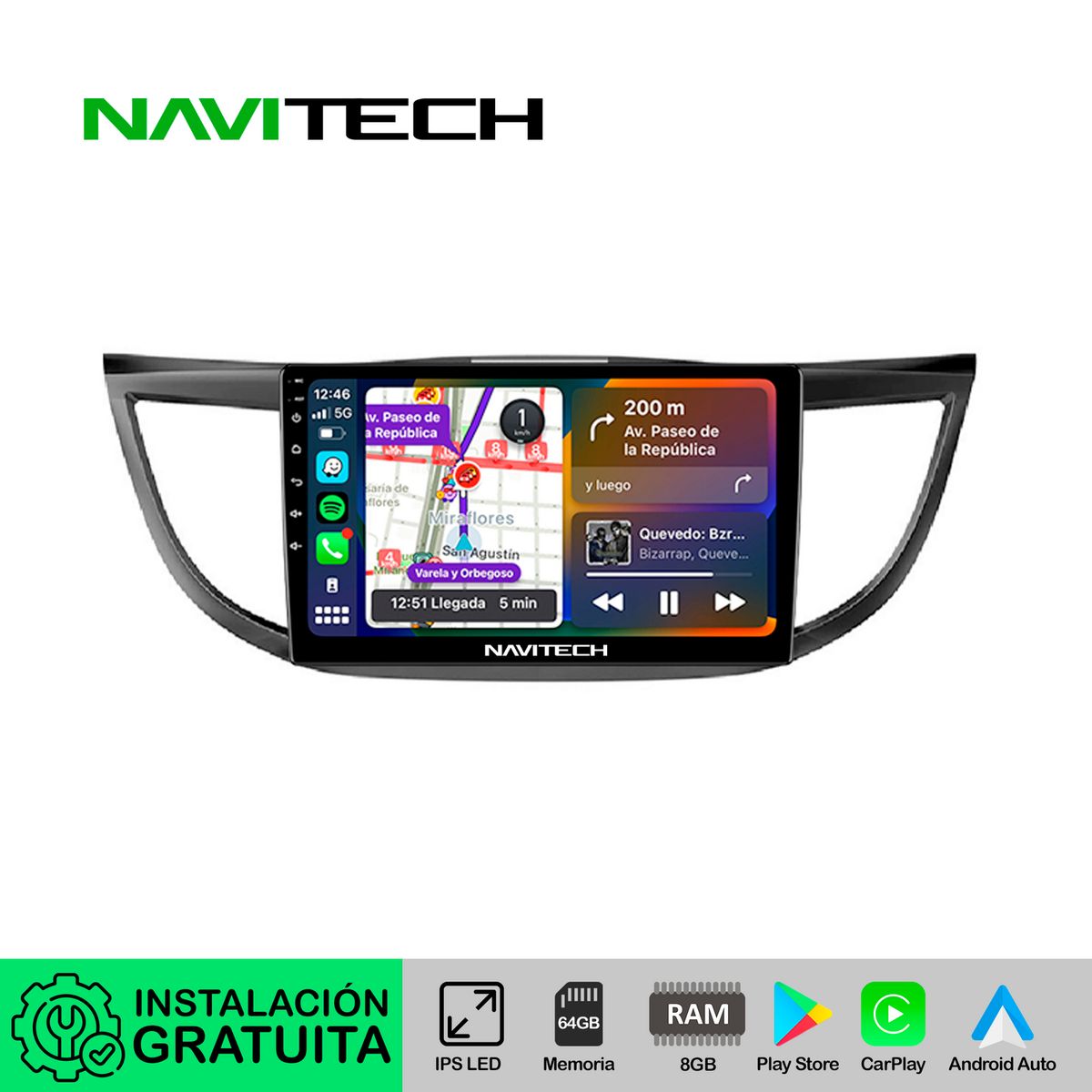 NAVITECH - Autoradio Navitech CarPlay & Android Auto Honda CRV 2013 – 2016