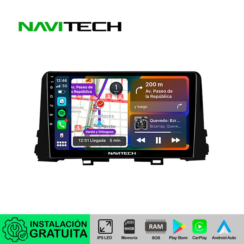 NAVITECH - Autoradio Carplay & Android Auto Kia Picanto 2017 ? 2023