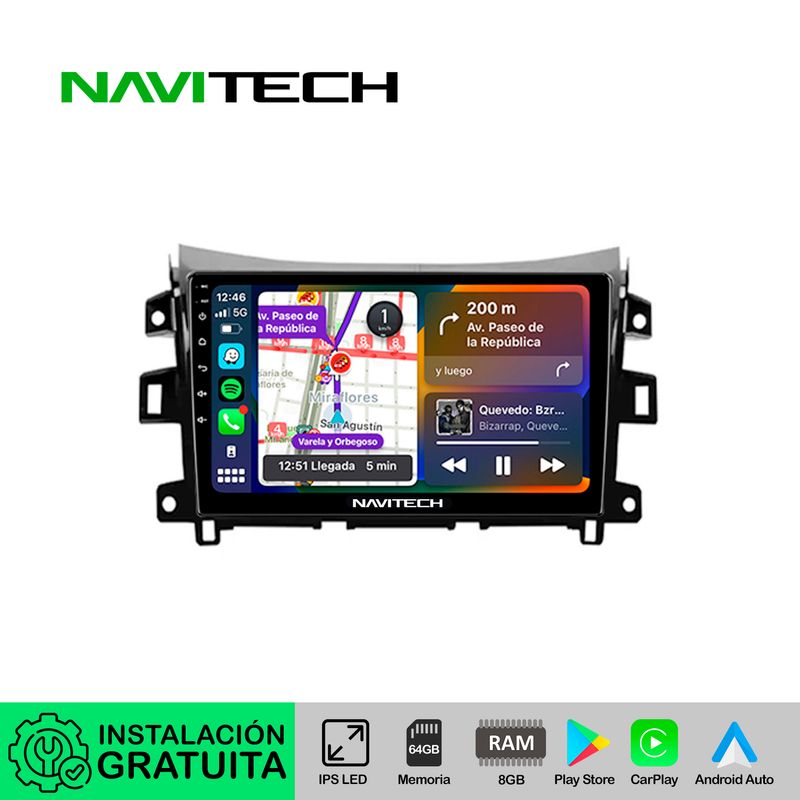 NAVITECH - Autoradio Carplay & Android Auto Nissan Frontier | Navara | NP300 2014 ? 2021