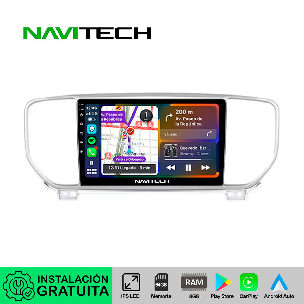 NAVITECH - Autoradio Navitech CarPlay & Android Auto Kia Sportage 2019 – 2020