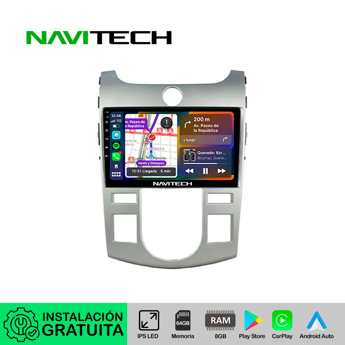 NAVITECH - Autoradio Navitech CarPlay & Android Auto Kia Cerato Forte 2008 – 2012