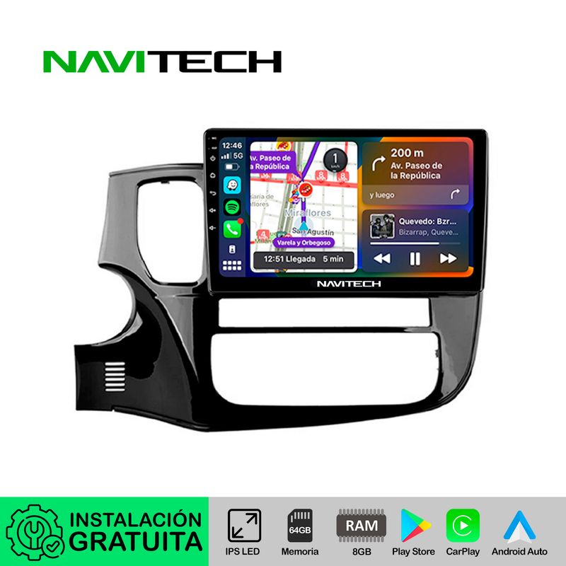 NAVITECH - Autoradio Navitech CarPlay & Android Auto Mitsubishi Outlander 2013 – 2017
