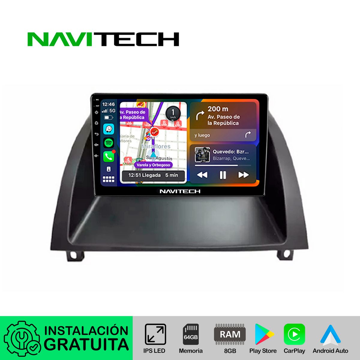 NAVITECH - Autoradio Navitech CarPlay & Android Auto MG 3 2012 – 2018