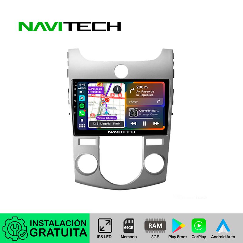 NAVITECH - Autoradio Carplay & Android Auto Kia Cerato Forte 2008 ? 2012