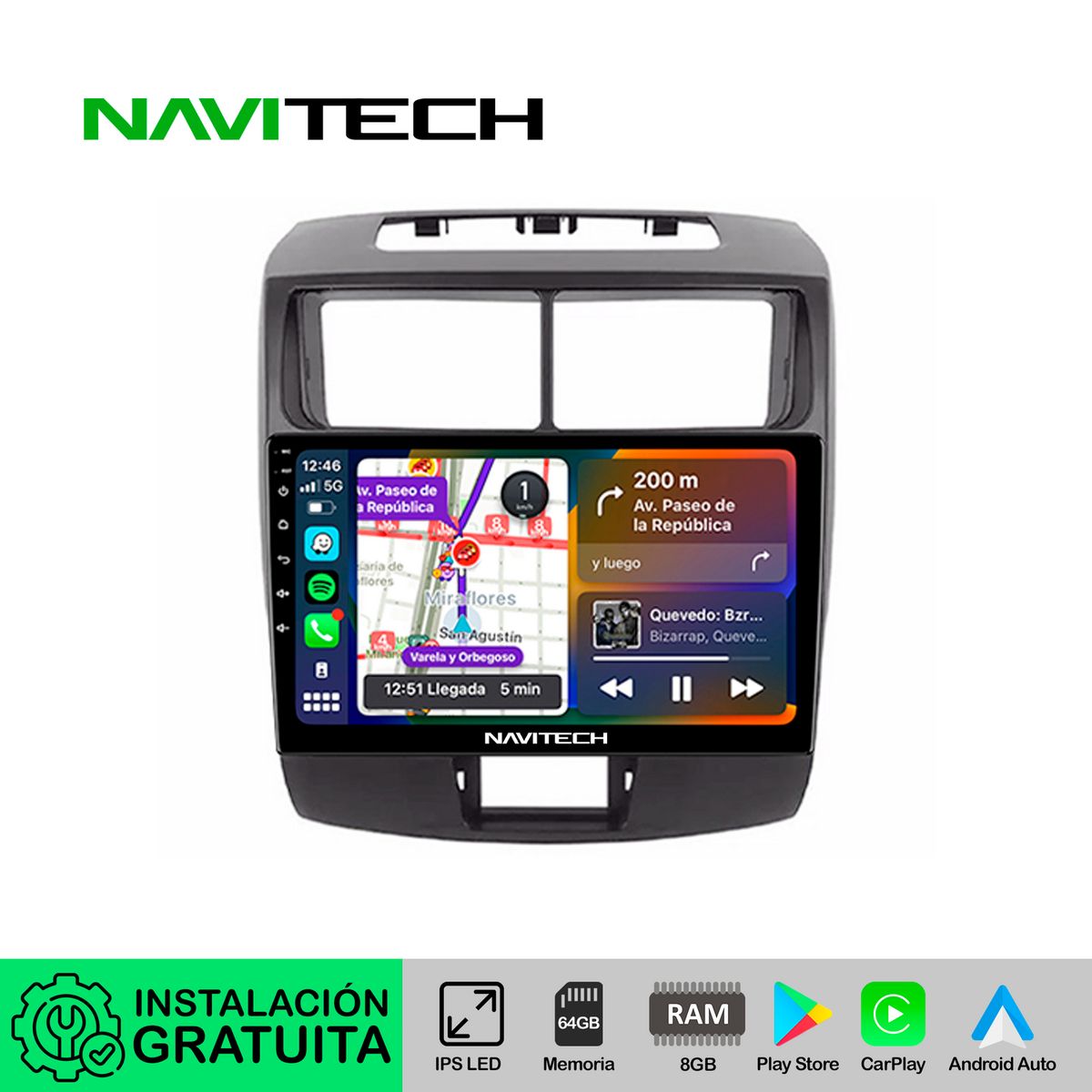 NAVITECH - Autoradio Carplay & Android Auto Toyota Avanza 2012 – 2020