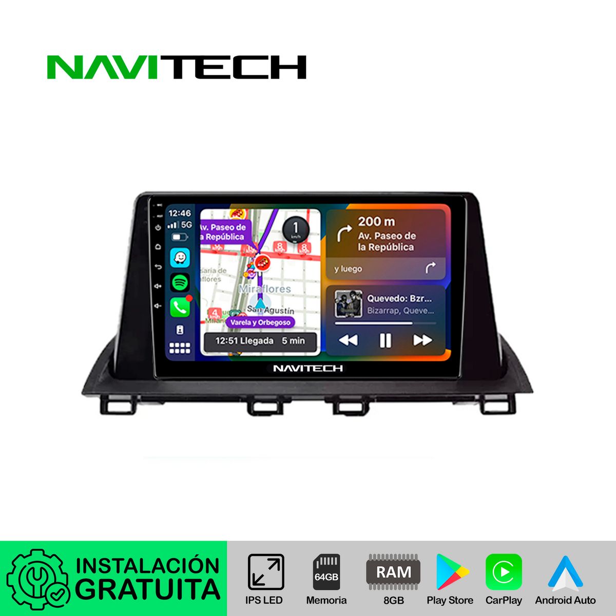 NAVITECH - Autoradio Navitech CarPlay & Android Auto Mazda 3 2014 – 2020