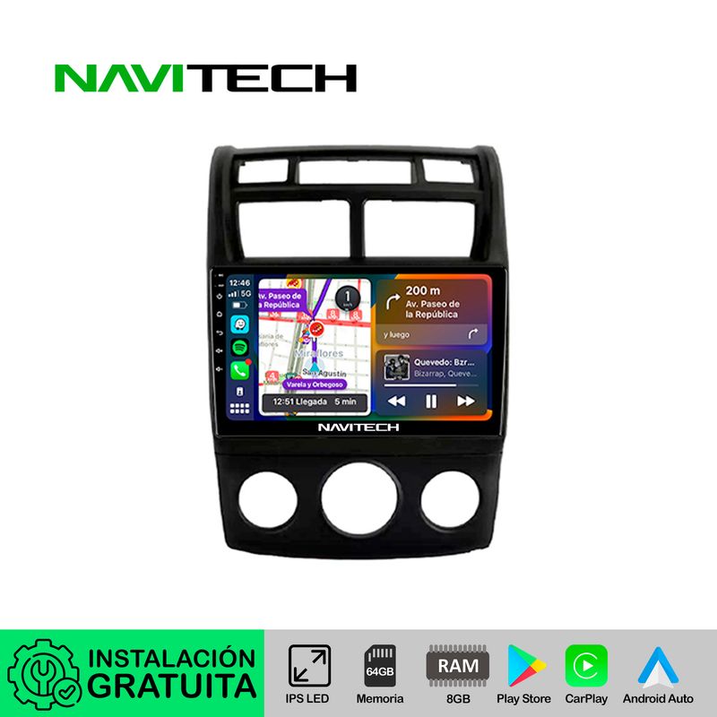 NAVITECH - Autoradio Carplay & Android Auto Kia Sportage 2005 ? 2010