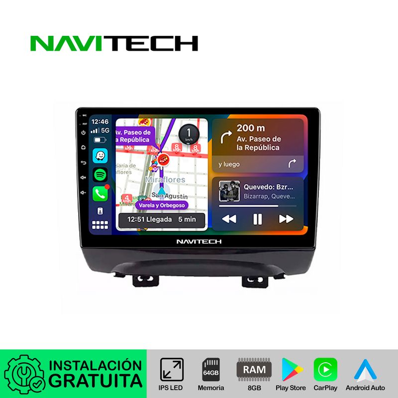 NAVITECH - Autoradio Carplay & Android Auto Jac S3 2018 - 2020