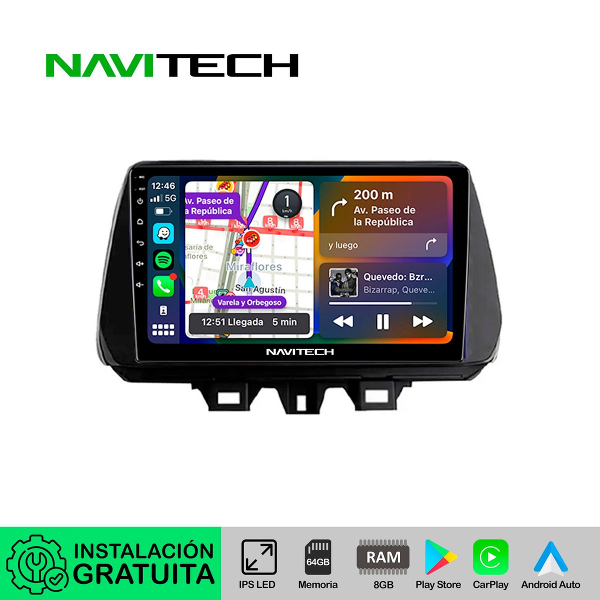 NAVITECH - Autoradio Navitech CarPlay & Android Auto Hyundai Tucson 2019 – 2022