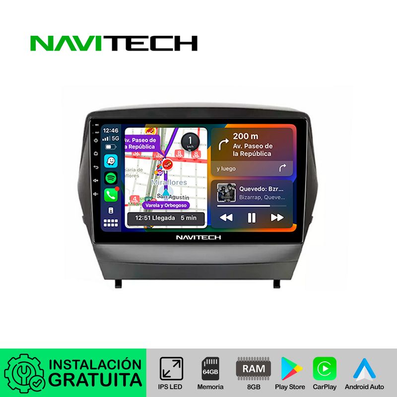 NAVITECH - Autoradio Carplay & Android Auto Hyundai Tucson 2011 ? 2015