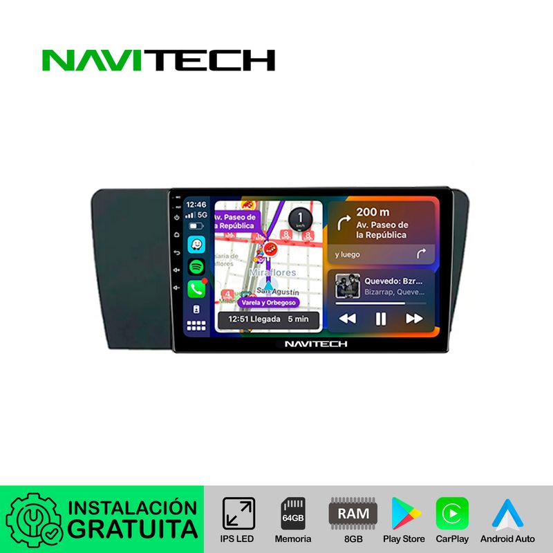 NAVITECH - Autoradio Carplay & Android Auto MG 6 2021 - 2023