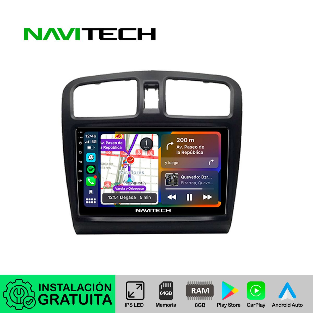 NAVITECH - Autoradio Navitech CarPlay & Android Auto DFSK Glory 330 2014 - 2020