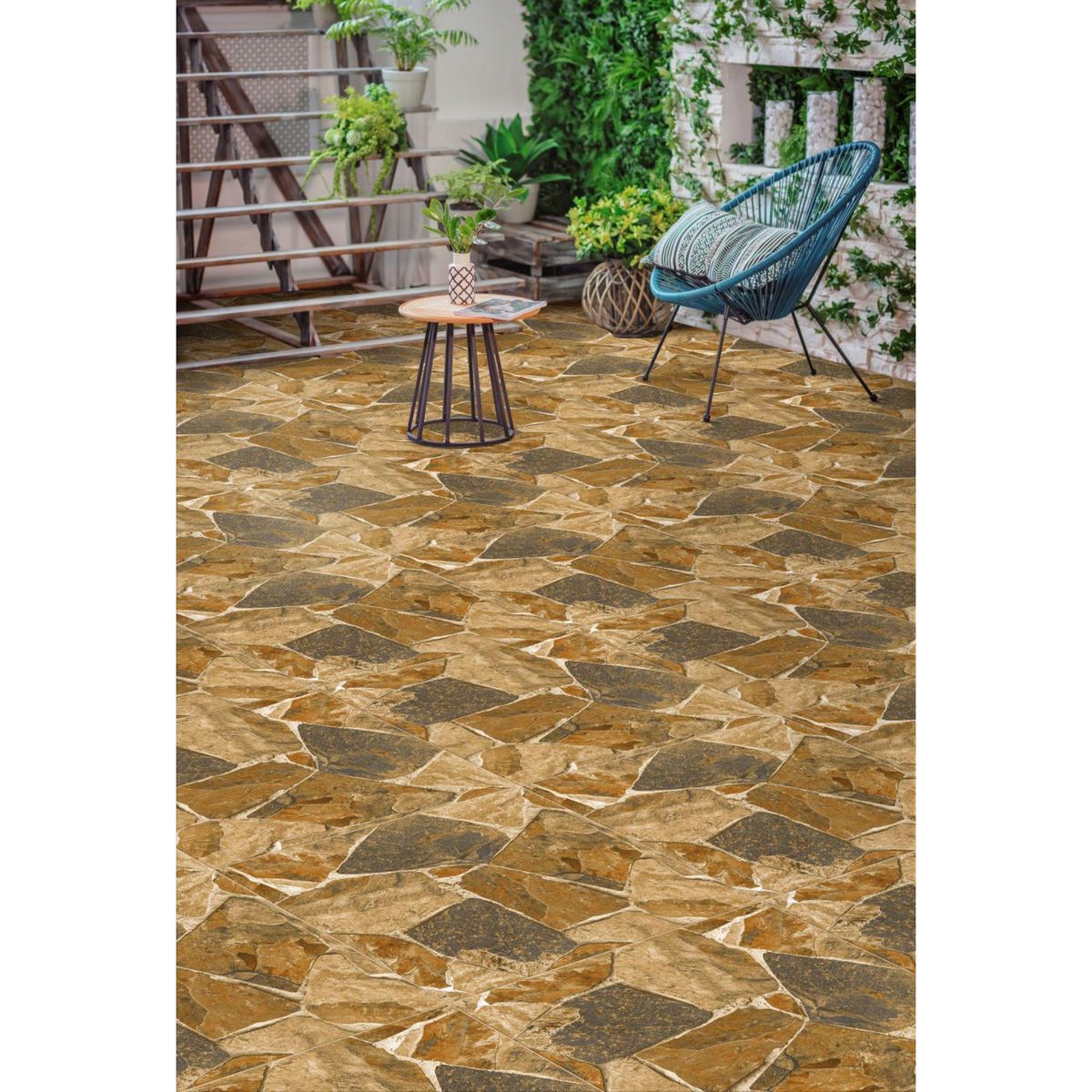 SAN LORENZO - Cerámica Marrón Rustico 60X60cm 2.58m2 Arusha Natural