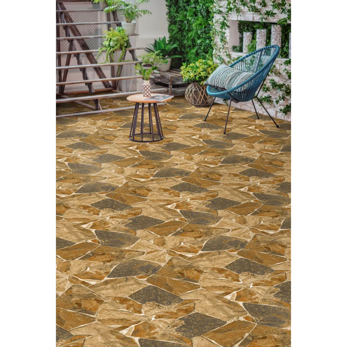 SAN LORENZO - Cerámica Marrón Rustico 60X60cm 2.58m2 Arusha Natural