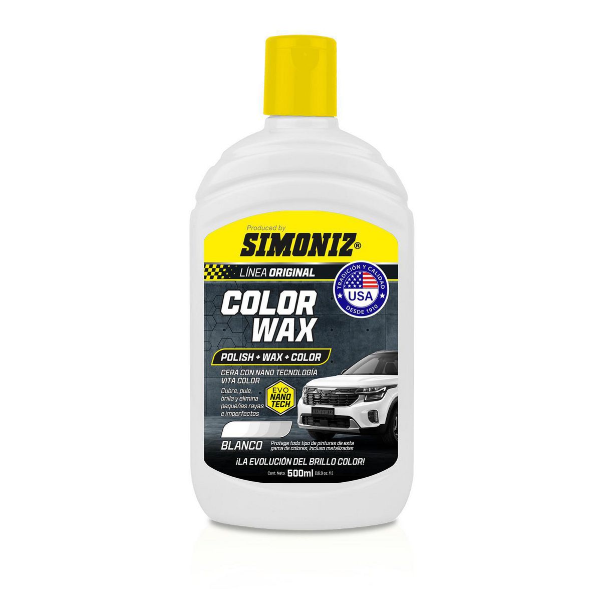 SIMONIZ - Cera Color Wax Simoniz con Nano Tecnología Blanco 500ML